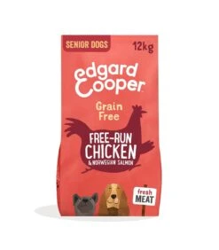 Edgard & Cooper Senior Carne Fresca Di Pollo Allevato A Terra E Salmone Norvegese Senza Cereali 12 Kg