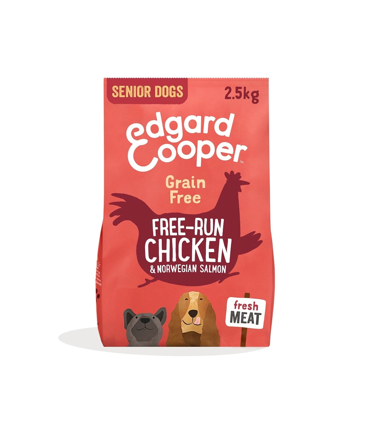 Edgard & Cooper Senior Carne Fresca Di Pollo Allevato A Terra E Salmone Norvegese Senza Cereali 2,5 Kg 1 Edgard & Cooper Senior Carne Fresca Di Pollo Allevato A Terra E Salmone Norvegese Senza Cereali 2,5 Kg