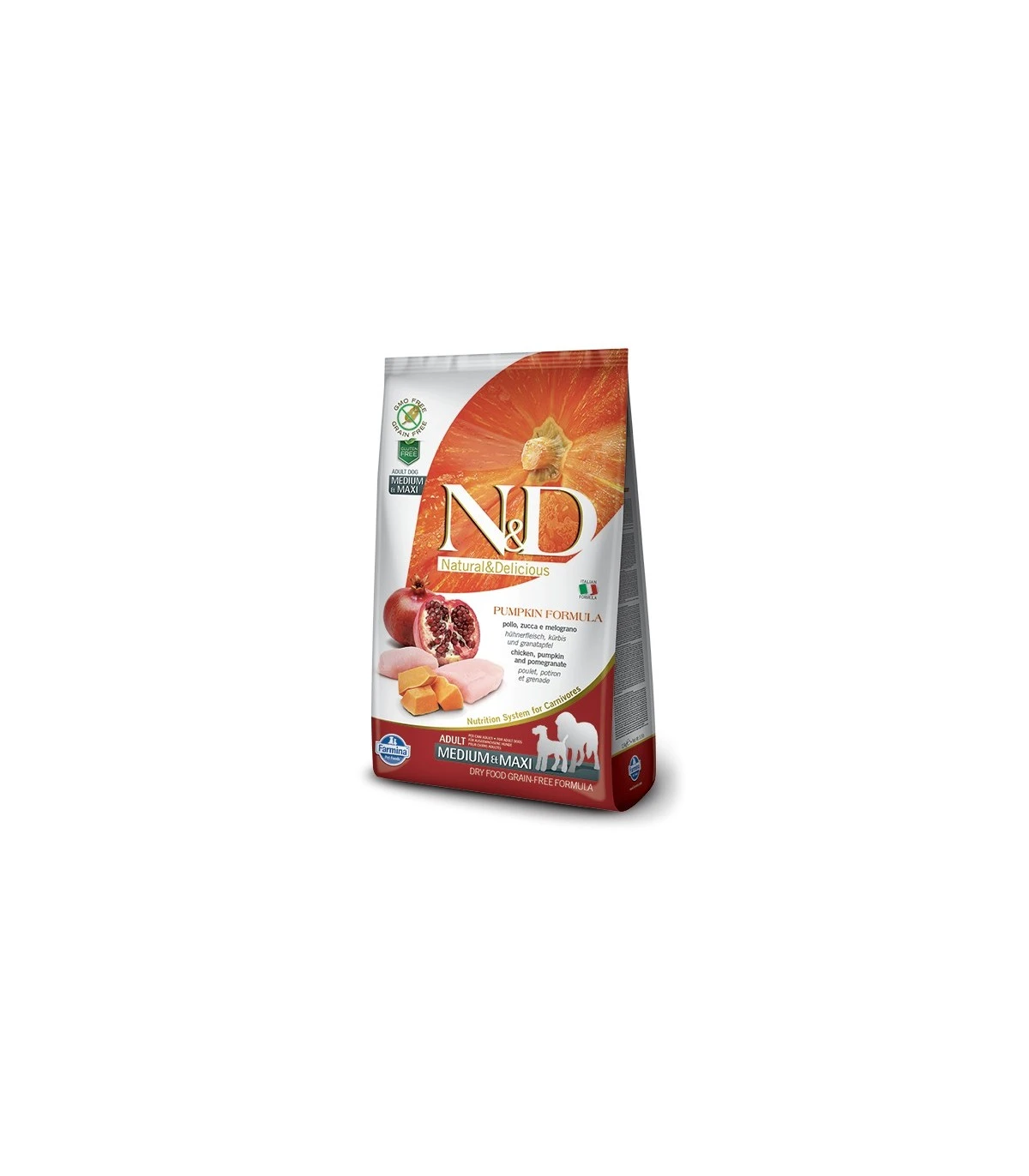 Farmina N&d Pumpkin Grain Free Adult Medio Maxi Pollo Zucca E Melograno 12 Kg 1 Farmina N&d Pumpkin Grain Free Adult Medio Maxi Pollo Zucca E Melograno 12 Kg