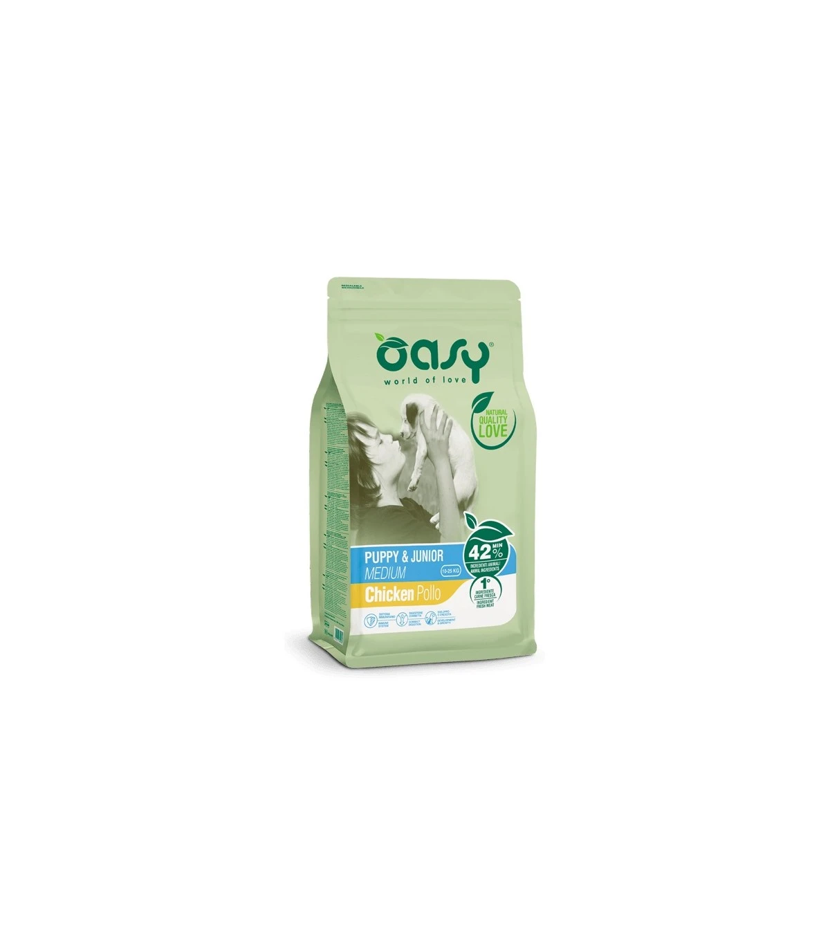 Oasy Cane Puppy & Junior Medium Pollo 12 Kg 1 Oasy Cane Puppy & Junior Medium Pollo 12 Kg